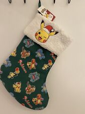 Pokemon - Faves Christmas Stocking Pikachu Charmander Bulbusaur Squirtle A6 picture
