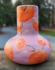 Anthropologie Sunday Painter Floral Vase Bernice Kelly Hand Painted Stoneware picture