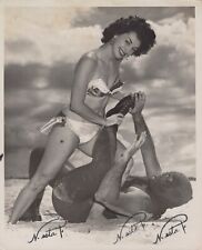 CUBA CUBAN WRESTLING ROJA MASCARA + LINA SALOME NEWTON ESTAPE 1950s PHOTO 151 picture