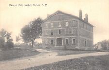 Sackets Harbor New York~Masonic Hall~Old Union Hotel~1908 B&W Rotograph Postcard picture