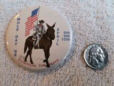 Vintage 1988 Mule Day Columbia Tennessee Pinback Button 2.5
