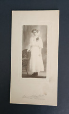 Cabinet Card Photo, young woman in Edwardian style dress, early 1900's picture