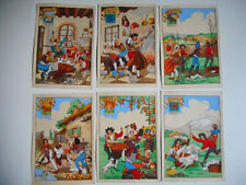 Vintage French bawdy scenes monthly art postcards,  Lot of 12 picture