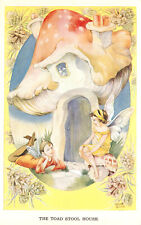 Rene Cloke Fairy Series Postcard 5105 Toad Stool House Amanita Mushroom picture