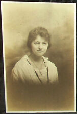 RPPC lovely young woman No ID vtg real photo postcard by Allen/Williamsport/PA picture