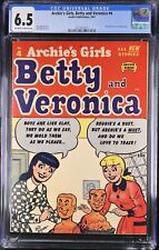Archie's Girls Betty and Veronica #4 CGC FN+ 6.5 Dan DeCarlo 1st work in title picture