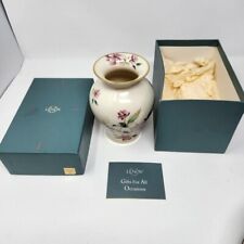 Lenox Barrington Collection Porcelain Flower Vase Pink Azalea Flowers L1 picture