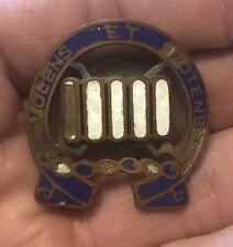 WWII WW2 US Army 7th Infantry Regiment DUI DI Crest Military Insignia Pin Meyer picture