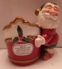 Vintage 1990 FITZ & FLOYD Old World Christmas Elf Candleholder Hand Painted picture