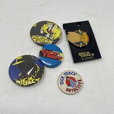 1930'S Dick Tracy Detective Pin Pinback And Other Vintage Pins Sold As Lot Of 5 picture