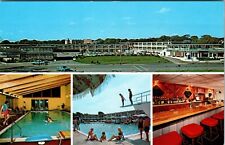 Hyannis Harbor View Motel Mass. MA Vintage Postcard Advertising Multi View Pool picture