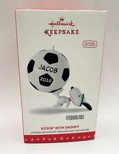 Hallmark Keepsake Peanuts Kickin’ With Snoopy Soccer Personalize Ornament 2016 picture