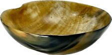 Vintage Horn Bowl 8” MCM Decor Gold and Browns picture