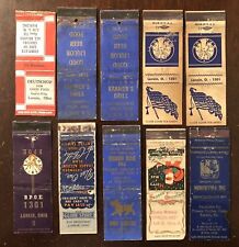 Set of 10 Advertising Matchbook Covers - Lorain and Elyria, Ohio OH picture