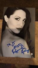 Playboy Playmate RAQUEL POMPLUN Signed 4x6 Photo Guaranteed Authentic picture