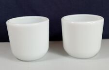 2 VTG Corning Milk Glass  Mugs Bowl  Heavy No Handle TM REG Made In USA 1951  picture