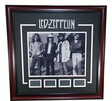 Led Zeppelin 16 x 20 Framed Poster/Photo Etched Autographs Plant, Page, Bonham picture