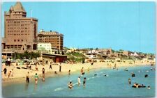 Postcard - Bathers Enjoying The Sun And Surf - Long Beach, California picture