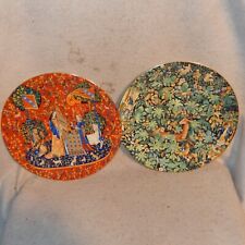 Pair 2 LIMOGES Haviland Limited Edition Plate 1978 Licorne 1883 Enchanted Forest picture