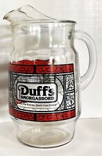Vintage DUFF'S Smorgasbord Tiffany Style Stained Glass Coca-Cola Large Pitcher picture