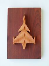 Military Jet Fighter Plane Wood Plaque Handmade Aircraft Wall Hanging Decor picture