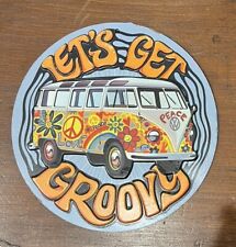Volkswagen VW VAN Hippie Peace Love Officially Licensed Distressed Tin Sign 7” picture
