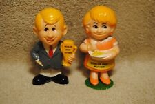 Vintage 1970 Berries World’s Best Father and Mother Figurines Made in Hong Kong picture