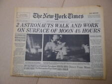 1971 APOLLO 14 ASTRONAUTS WALK MOON New York Times Newspaper February 6 Complete picture
