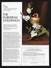 1979 European Goldfinch RSPB Royal Society Protection Birds Porcelain Print Ad picture