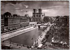Paris En Flanant Notre Dame Vue De La Place St-Michel Real Photo RPPC Postcard picture
