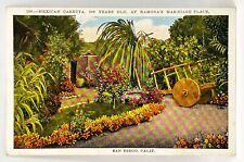 San Diego CA Postcard 200 Year Old Mexican Caretta at Ramonas Marriage Place picture