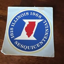 Vintage water decal Illinois Sesquicentennial 1818-1968 picture