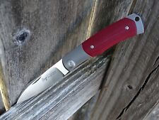 Viper Knives Hug Slip Joint Folding Knife Red G-10/Ti Handle M390 Blade - New picture