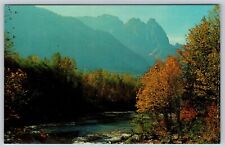 Postcard Mt Index and Skykomish River Scene along Stevens Pass Hwy Washington picture