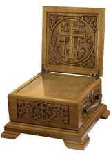 Reliquary Box Orthodox Christian Carved Wooden Handcarved 7.87