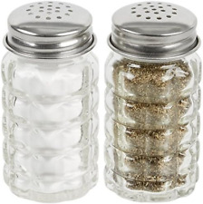 Retro Style Salt and Pepper Shakers with Stainless Tops Set of 2 (Retro Shakers) picture