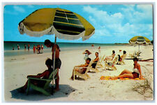 c1950's Scene at Emerald Shores Lido Beach Sarasota Florida FL Postcard picture