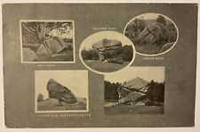 Pittsfield, MA, Balance, Split & Cross Rocks Postcard 1910 picture