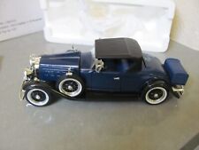 1931 Cadillac V-16 Roadster with Top Up Scale 1/32 COA Dark Blue Body 2004 picture