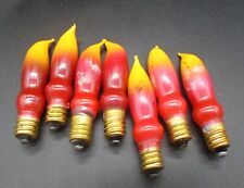 7 Vintage c-7 Flame Christmas Lights working picture