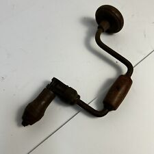 Antique Vintage Hand Crank Drill Auger Ratcheting Woodworking Tool Primitive picture