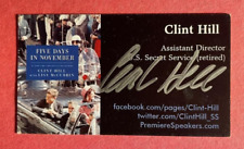 SIGNED CLINT HILL AUTOGRAPHED BUSINESS CARD - JFK ASSASSANATION picture