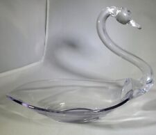 Sparkling Vintage Glass Swan with just a Hint of Purple picture