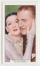 William Powell + Rosalind Russell 1930s Summit Screen Lovers Tobacco Card #26 picture