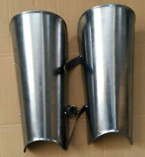 Medieval Gauntlet Steel Arm Guard Armor LARP SCA Costume With Leather Strip picture