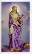 St. Agatha - Prayer - Relic Laminated Holy Card - Blessed by Pope Francis  picture