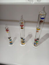 Galileo Large Thermometer Glass Tube w/ Floating Spheres Home Decor. Hand craft picture