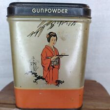 Richelieu Gunpowder Tea Vintage Tin Canister Sprague Warner & Co Chicago 1940s picture
