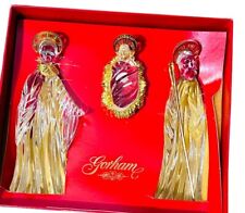 Gorham Nativity Crystal with Gold Accents - Baby Jesus, Mary, and Joseph Figurin picture
