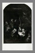 Postcard RPPC Rembrandt The Adoration Of the Sheperds Nativity picture